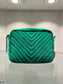 SAC À MAIN VELOURS CÔTELÉ VERT